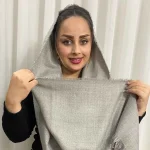 شال ریز بافت طوسی کمرنگ روشا گالری